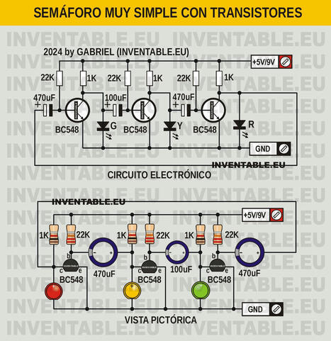 Semáforo con transistores muy simple | tecno4 | Scoop.it