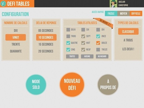 Pratiquer le calcul mental avec Défi Tables | UseNum - Education | Scoop.it