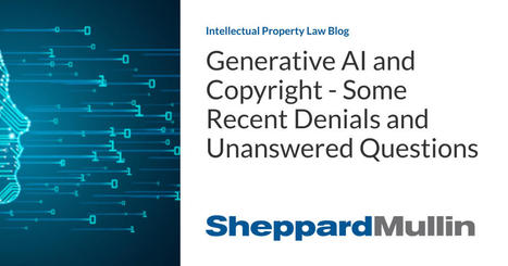 Generative AI and Copyright - Some Recent Denials and Unanswered Questions | AI MUSIC NEWS | Scoop.it