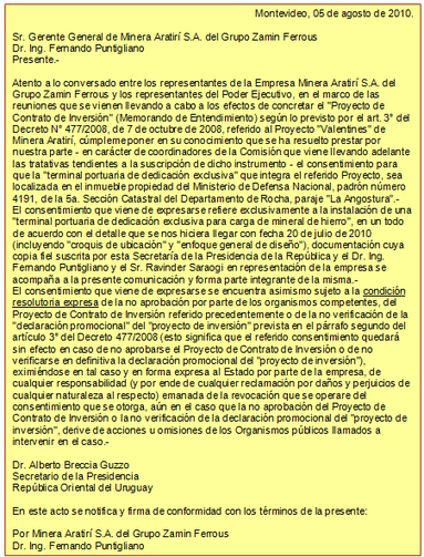 Negociaciones con Aratirí | Observatorio Minero del Uruguay | MOVUS | Scoop.it