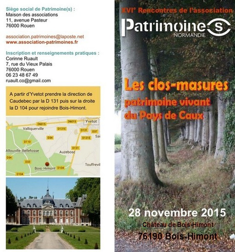 2015 - 16e rencontres : Les clos-masures, patrimoine vivant du pays de Caux - Association PATRIMOINE(S) | Veille territoriale AURH | Scoop.it