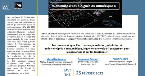 Webinaire Les éloignés du numérique - Le replay | Formation : Innovations et EdTech | Scoop.it