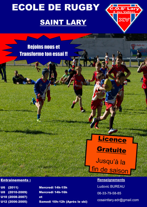 Inscriptions à l'école de rugby du COS | Vallées d'Aure & Louron - Pyrénées | Scoop.it