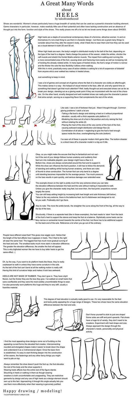 Drawing Heels- Reference Guide | Drawing References and Resources | Scoop.it