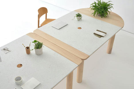 Recycled Yogurt Pots & Eucalyptus Wood Were Used to Make This Minimal + Sustainable Work Table - Yanko Design | Eco-conception | Scoop.it