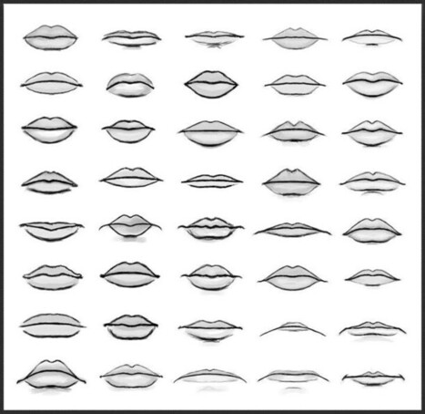 Lips Drawing Reference Guide | Drawing References and Resources | Scoop.it