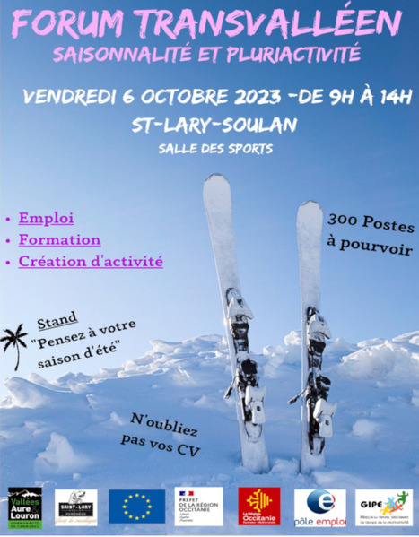 Forum pour l'emploi à Saint-Lary Soulan le 6 octobre | Vallées d'Aure & Louron - Pyrénées | Scoop.it