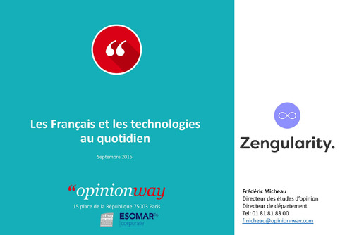 Publication Opinionway - les français et les technologies au quotidien | Veille territoriale AURH | Scoop.it