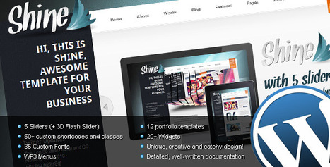 Shine – Creative Blog & Portfolio WordPress Theme | Wordpress ... | Wordpress templates | Scoop.it