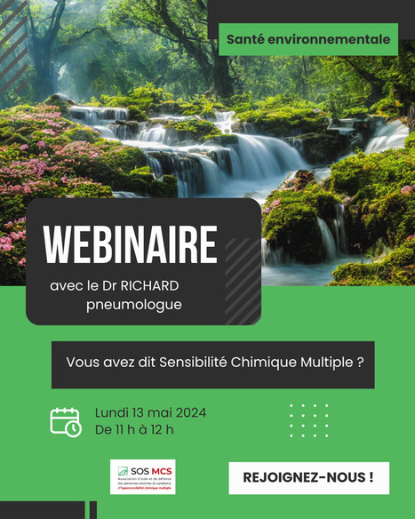 Webinaire Sensibilité Chimique Multiple Lundi 13 mai 2024 | Association FibromyalgieSOS | Fibromyalgie Actualités | Scoop.it