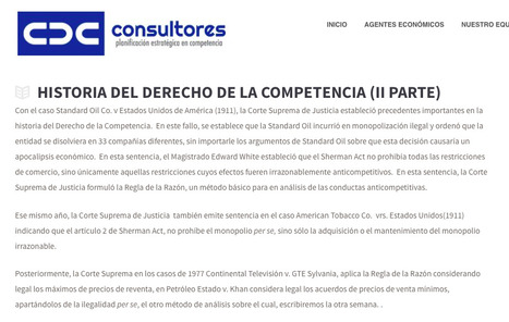 #LecturaRecoendada: Historia del Derecho de la Competencia (II parte) – vía CDC consultores | SC News® | Scoop.it