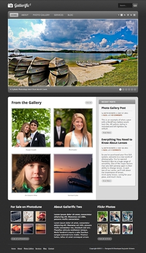 18 Photography WordPress Themes | Think Theme - WordPress, eCommerce, Joomla, Drupal, HTML Templates | Wordpress templates | Scoop.it