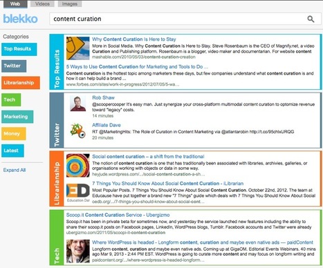 Curated Search: Blekko Groups Search Results Into Visual Categories | Content Curation World | Scoop.it
