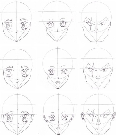 How to Draw Anime Faces | Drawing References and Resources | Scoop.it