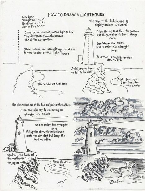 How To Draw A Lighthouse Tutorial | Drawing and Painting Tutorials | Scoop.it