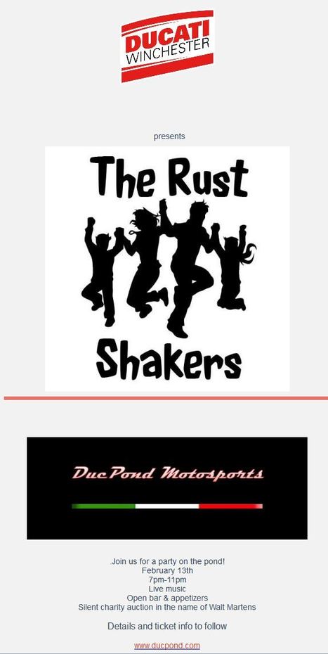 Save the date for a Heartfelt Evening with Ducati Winchester in honor of Walt Martens | Ductalk: What's Up In The World Of Ducati | Scoop.it