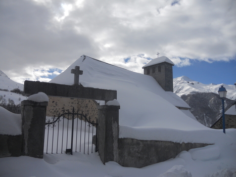 Eglise de Germ sous la neige le 12 février 2013 | Vallées d'Aure & Louron - Pyrénées | Scoop.it