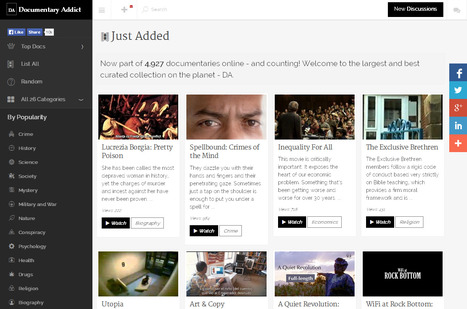 A Curated Collection of Free Video Documentaries Online: Documentary Addict | Content Curation World | Scoop.it
