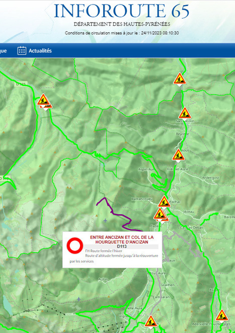 Route de la Hourquette d'Ancizan fermée pour l'hiver | Vallées d'Aure & Louron - Pyrénées | Scoop.it