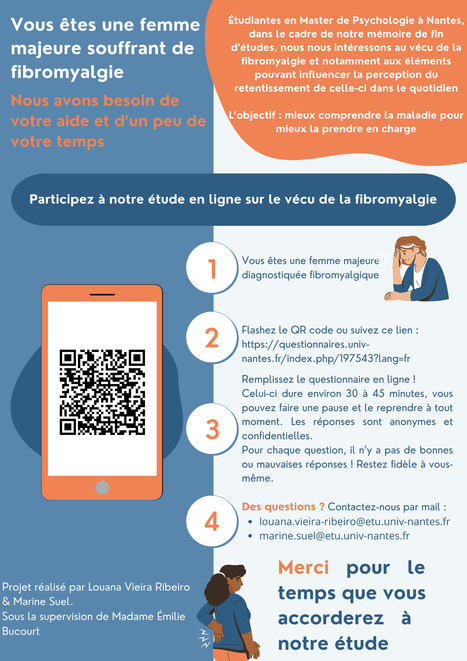 Questionnaire sur le vécu de la fibromyalgie au quotidien | Fibromyalgie Actualités | Scoop.it