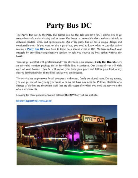 Party Bus DC | Party Bus Rental | Scoop.it