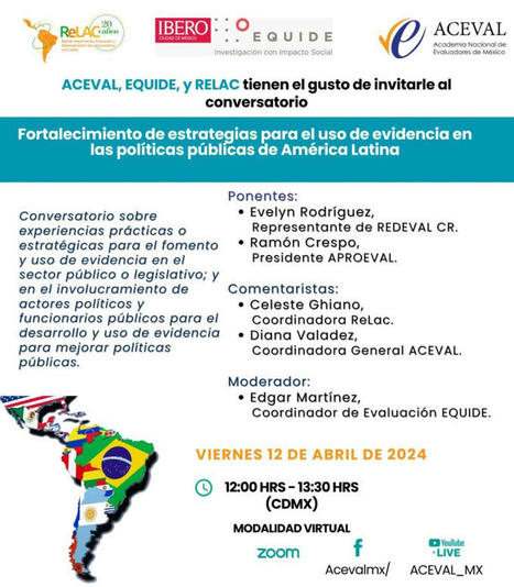 CONVERSATORIO PRESENCIAL Y EN ZOOM, SOBRE EXPERIENCIAS PRÁCTICAS O DE PLANIFICACIÓN ESTRATÉGICA, PARA EL FOMENTO DEL USO DE LA EVALUACIÓN. Viernes 12 de abril, 12:00 a 13:30, hora de Ciudad de México. | Evaluación de Políticas Públicas - Actualidad y noticias | Scoop.it