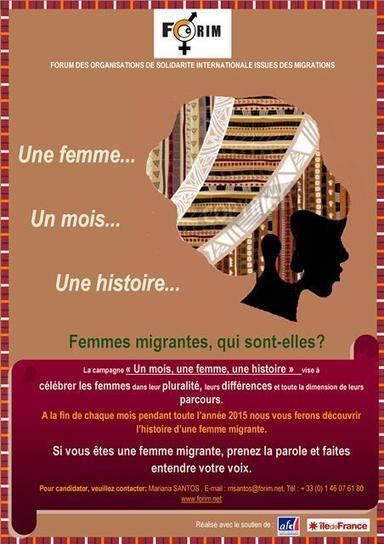 Le FORIM lance la Campagne  «Une femme, Un mois, Une histoire » | L'emploi des femmes | Scoop.it
