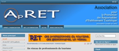 L'APRET, un réseau de Responsables d'Etablissement Touristique | Emplois Responsables d'Etablissement Touristique | Scoop.it