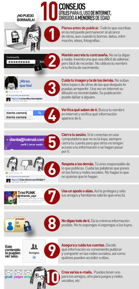 Seguridad e Internet: 10 consejos para los más chicos #infografia | Bibliotecas Escolares Argentinas | Scoop.it