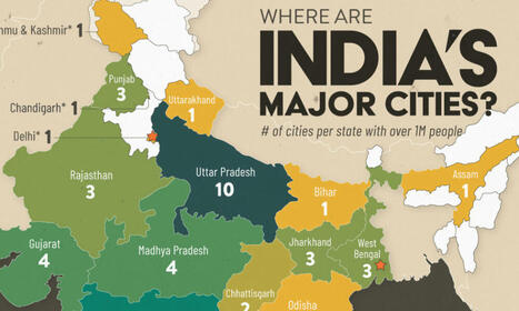 Mapped: Indian States with Cities Over 1 Million People | Indian Travellers | Scoop.it