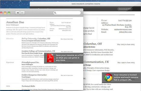 Online Resume Builders: Create a Professionally-Looking CV In Minutes with Resumonk | Personal Branding World | Scoop.it