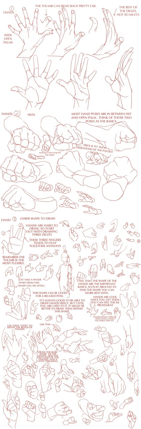 Hands Tutorials for Those Who Hate Drawing Them | Drawing References and Resources | Scoop.it