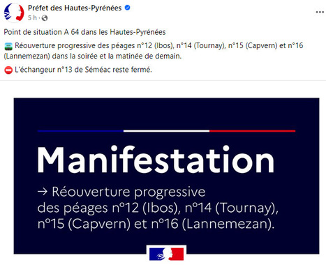 Perturbations de circulation liées au mouvement de contestation des agriculteurs -31/01 | Vallées d'Aure & Louron - Pyrénées | Scoop.it