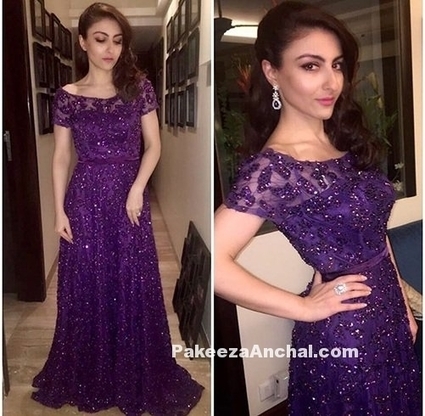 Soha Ali Khan in Dimple & Amrin Long Gown, #ActressInGowns, #ActressInPurpleDresses, #AnmolJewelry, #BollywoodActress, #BollywoodDesignerDresses, #CelebrityDresses, #DesignerWear, #FloorLengthGown,... | Indian Fashion Updates | Scoop.it