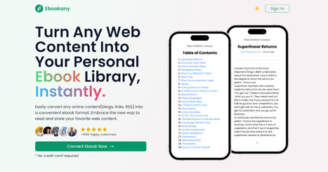 Turn Any Web Content Into Your Personal Ebook Library, Instantly. | Help and Support everybody around the world | Scoop.it