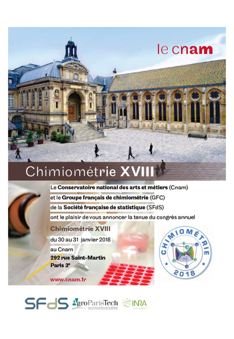 colloque "Chimiométrie" - 30-31 janvier 2018 | Life Sciences Université Paris-Saclay | Scoop.it