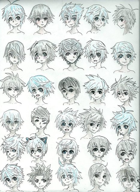 Manga boy Hairstyles *UPDATED* | Drawing References and Resources | Scoop.it
