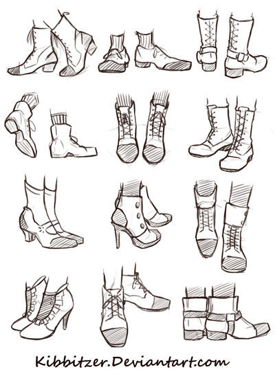 Shoes Reference Sheet | Drawing References and Resources | Scoop.it