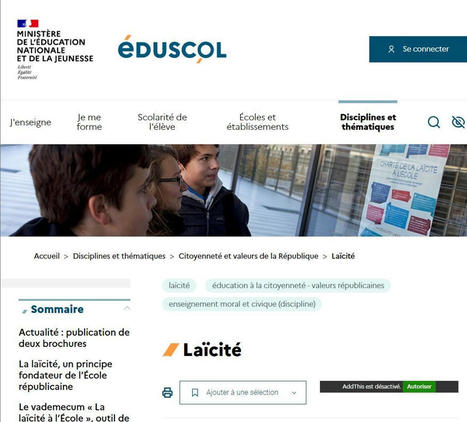 À l’école, un document pour apprendre la laïcité | La "Laïcité" dans la presse | Scoop.it