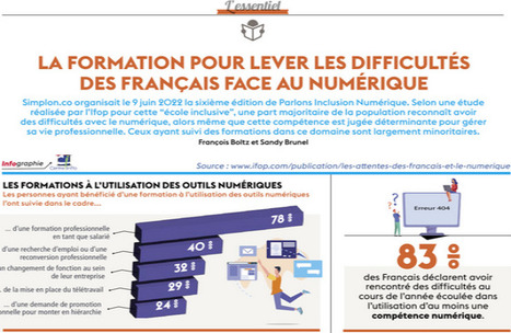 La formation pour lever les difficultés des Français face au numérique | Formation : Innovations et EdTech | Scoop.it