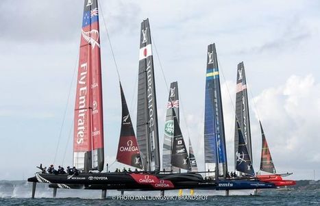 Practice Racing Thursday 27th - Louis Vuitton America's Cup World Series Gothenburg | Facebook | Wing sail technology | Scoop.it