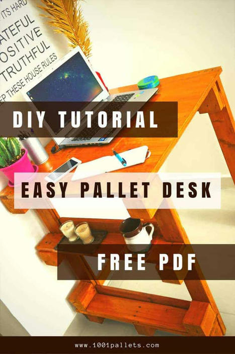 Easy Pallet Desk | 1001 Pallets ideas ! | Scoop.it