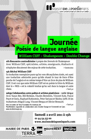 William Cliff, Shakespeare et la revue Double Change | Poezibao | Scoop.it