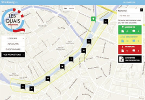 Strasbourg développe un outil collaboratif de concertation pour repenser ses quais Sud | Veille territoriale AURH | Scoop.it