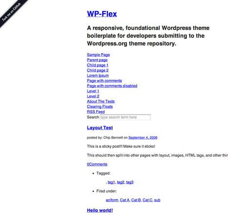WP-Flex-A responsive, foundational Wordpress theme boilerplate for developers submitting to the Wordpress.org theme repository.- | Wordpress templates | Scoop.it