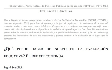 Un interesante Documento sobre Evaluación Educativa | Evaluación de Políticas Públicas - Actualidad y noticias | Scoop.it