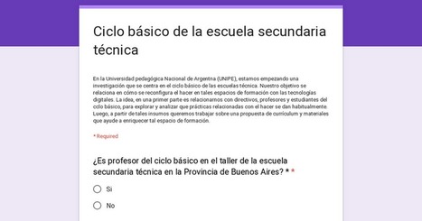 La UNIPE necesita tu ayuda. Encuesta a profesores del Ciclo Básico de la Escuela Secundaria Técnica de la provincia de Buenos Aires | LabTIC - Tecnología y Educación | Scoop.it