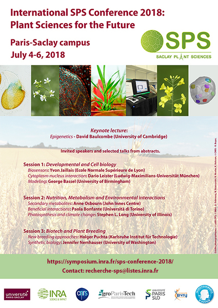 Saclay Plant Sciences - International SPS Conference 2018, July 4-6 | Life Sciences Université Paris-Saclay | Scoop.it