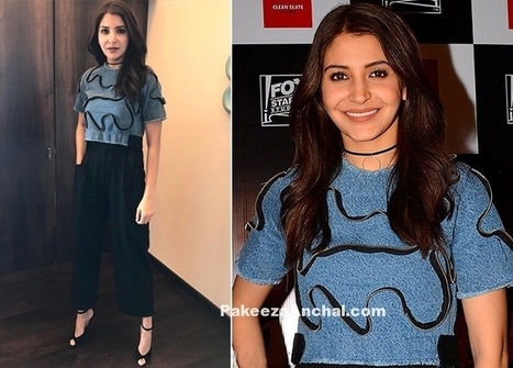 Anushka Sharma in Crop Top & High waist Bodice Trouser, #ActressInBlueDresses, #ActressInTops, #AnushkaSharma, #BollywoodActress, #BollywoodDesignerDresses, #CelebrityDresses, #ChristianLouboutinSh... | Indian Fashion Updates | Scoop.it