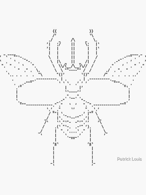 "Scarab — High Quality Ascii Art" Sticker by venam1 | ASCII Art | Scoop.it